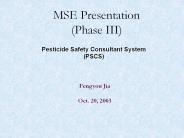 MSE Presentation (Phase III)