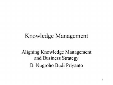 Knowledge Management