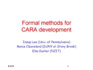 Formal methods for CARA development