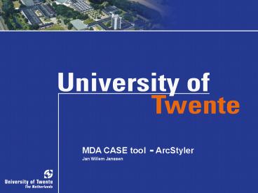 MDA CASE tool ArcStyler