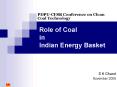 Role of Coal in Indian Energy Basket PowerPoint PPT Presentation