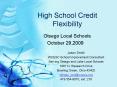 High School Credit Flexibility PowerPoint PPT Presentation