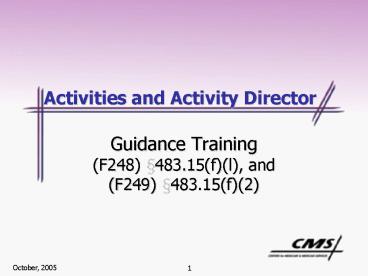 Activities and Activity Director