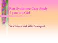 Rett Syndrome Case Study 5 year old Girl PowerPoint PPT Presentation