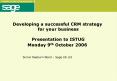 Developing a succesful CRM Strategy PowerPoint PPT Presentation