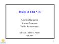 Design of 4bit ALU PowerPoint PPT Presentation