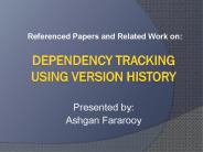 Dependency Tracking Using Version History