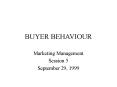BUYER BEHAVIOUR PowerPoint PPT Presentation
