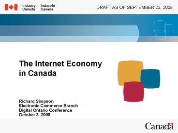 The Internet Economy in Canada