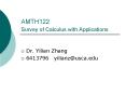 AMTH122 Survey of Calculus with Applications PowerPoint PPT Presentation