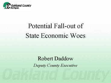 Potential Fallout of