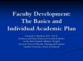 Faculty Development: The Basics and Individual Academic Plan PowerPoint PPT Presentation