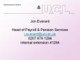 Jon Everard Head of Payroll PowerPoint PPT Presentation