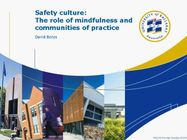 Safety culture: The role of mindfulness and communities of practice