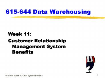 615644 Data Warehousing