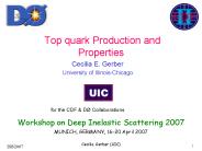 Top quark Production and Properties