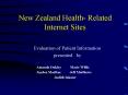 New Zealand Health Related Internet Sites PowerPoint PPT Presentation