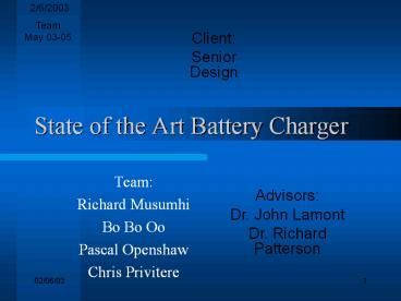 State of the Art Battery Charger