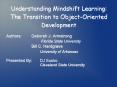 Understanding Mindshift Learning: The Transition to ObjectOriented Development PowerPoint PPT Presentation