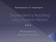 Dependency Tracking Using Version History