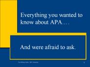 Everything you wanted to know about APA