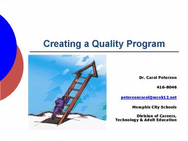 Creating a Quality Program