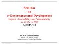 Seminar on e-Governance and Development Impact, Accessibility and Sustainability 21-22 March 2005 PowerPoint PPT Presentation