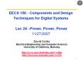 EECS 150 - Components and Design Techniques for Digital Systems  Lec 24  PowerPoint PPT Presentation