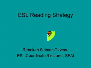ESL Reading Strategy