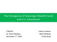 The Emergence of Sovereign Wealth Funds and U.S. Investment PowerPoint PPT Presentation