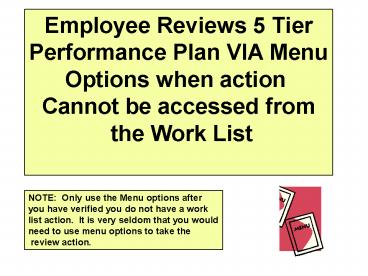 Employee Reviews 5 Tier