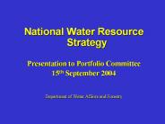 National Water Resource Strategy