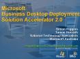 Microsoft Business Desktop Deployment Solution Accelerator 2.0 PowerPoint PPT Presentation