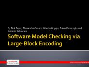 Software Model Checking via Large-Block Encoding