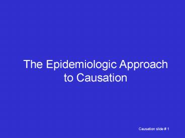 Causation slide