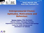 Entrepreneurial Choice: