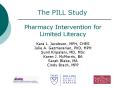 The PILL Study PowerPoint PPT Presentation