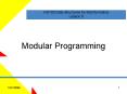 Modular Programming PowerPoint PPT Presentation