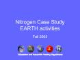 Nitrogen Case Study EARTH activities PowerPoint PPT Presentation