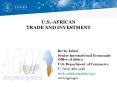 U.S.-AFRICAN TRADE AND INVESTMENT PowerPoint PPT Presentation