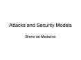 Attacks and Security Models PowerPoint PPT Presentation