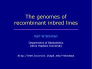 The genomes of recombinant inbred lines
