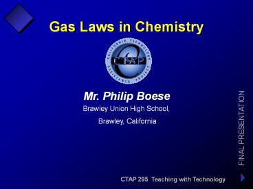 Gas Laws in Chemistry