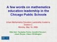 A few words on mathematics education leadership in the Chicago Public Schools PowerPoint PPT Presentation