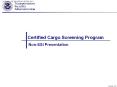 Certified Cargo Screening Program PowerPoint PPT Presentation