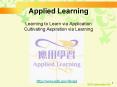 Learning to Learn via Application Cultivating Aspiration via Learning PowerPoint PPT Presentation