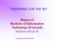 Degree of Bachelor of Information Technology External bitict'cmb'ac'lk PowerPoint PPT Presentation