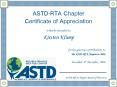 ASTD-RTA Chapter Certificate of Appreciation PowerPoint PPT Presentation