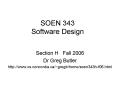 SOEN 343 Software Design PowerPoint PPT Presentation