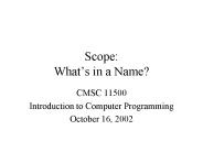 Scope: Whats in a Name